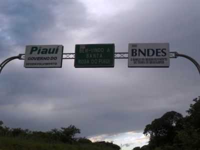 PLACA NA ENTRADA DA CIDADE., POR EDVAN NASCIMENTO - SANTA ROSA DO PIAU - PI