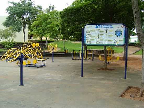 ACADEMIA DA MELHOR IDADE NA PRAA GOV.NEY BRAGA EM ALTO PIQUIRI-FOTO:FABIO.FAUSTINO - ALTO PIQUIRI - PR