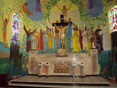 ALTAR DA IGREJA MATRIZ DE ASTORGA, POR BAIANO PINTOR - ASTORGA - PR