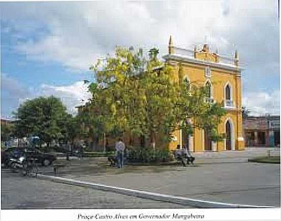 PRAA E IGREJA MATRIZ DE GOVERNADOR MANGABEIRA-BA-FOTO:NACAOTURISMO. - GOVERNADOR MANGABEIRA - BA