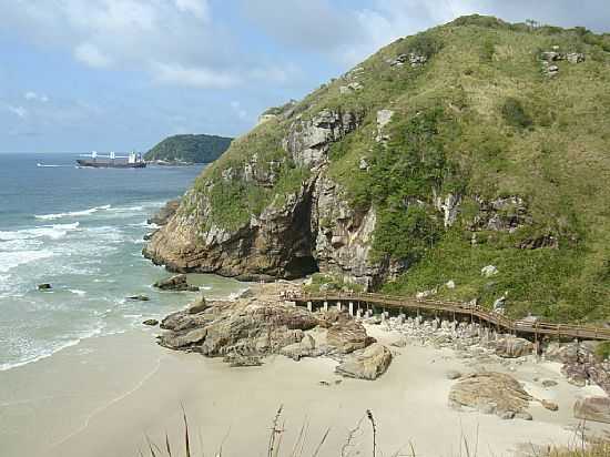 ENTRADA DA GRUTA ENCANTADAS EM ILHA DO MEL-PR-FOTO:PAULO YUJI TAKARADA - ILHA DO MEL - PR