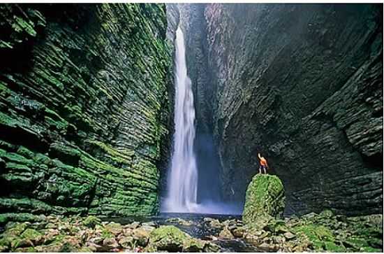 CACHOEIRA DA FUMACINHA EM IBICOARA-FOTO:JOO ALVES DA SILVA - IBICOARA - BA