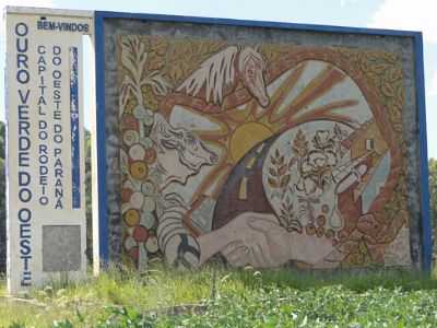 MURAL DE ENTRADA DA CIDADE VIA TOLEDO, POR RICARDO MERCADANTE - OURO VERDE DO OESTE - PR