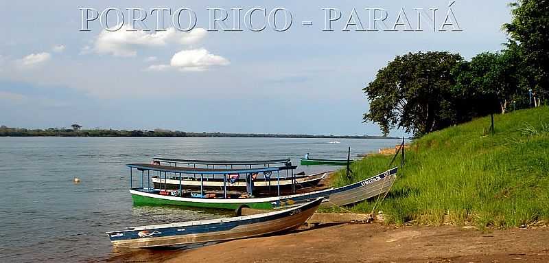 PORTO RICO-PR-BARCOS NO RIO PARAN-FOTO:AUGUSTO JANISCKI JUNIOR - PORTO RICO - PR