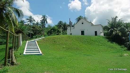 IGREJA DE N.SRA.DAS NEVES NA ILHA DA MAR-BA-FOTO:ED_SANTIAGO - ILHA DE MAR - BA