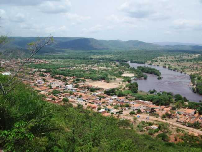 VISTA PANORAMICA DA CIDADE DE ITAET BAHIA NO MIRANTE CONHECIDO CRUZEIRO, POR VAL MARQUES - ITAET - BA