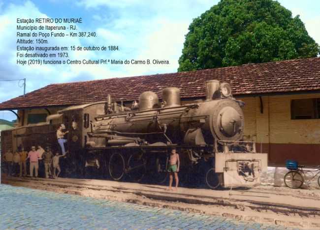 ESTAO FERROVIARIA-ANOS 50-, POR LEONIR COSTA - RETIRO DO MURIA - RJ