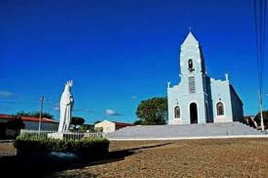 IMAGEM E IGREJA DE N.S.DO PERPTUO SOCORRO-FOTO:PAROQUIASJS - IPUEIRA - RN