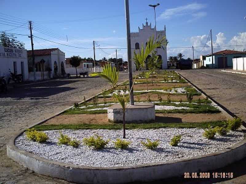 LAGOA DE VELHOS-RN-PRAA E IGREJA MATRIZ-FOTO:JACKSON FELIX - LAGOA DE VELHOS - RN