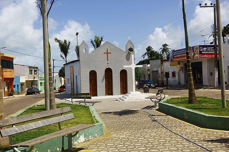 RIO DO FOGO-RN-PRAA E IGREJA DE N.SRA.DOS NAVEGANTES-FOTO:WILSON ALCARAS - RIO DO FOGO - RN