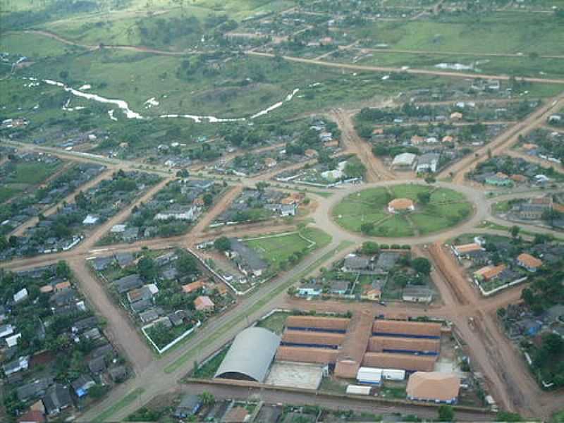 ALTA FLORESTA DO OESTE-RO-VISTA AREA DA CIDADE-FOTO:BRASIL.WIKIMAPAS.NET - ALTA FLORESTA DO OESTE - RO