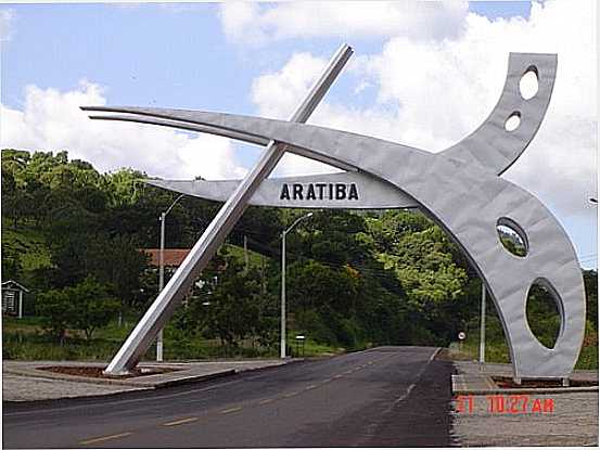 PRTICO DE ENTRADA DE ARATIBA-RS-FOTO:ELTONSTRADA - ARATIBA - RS