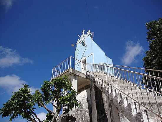 DOIS RIACHOS-AL-ESCADARIA E CAPELA DA PEDRA DE PADRE CCERO-FOTO:LUIZ SVIO DE ALMEIDA - DOIS RIACHOS - AL