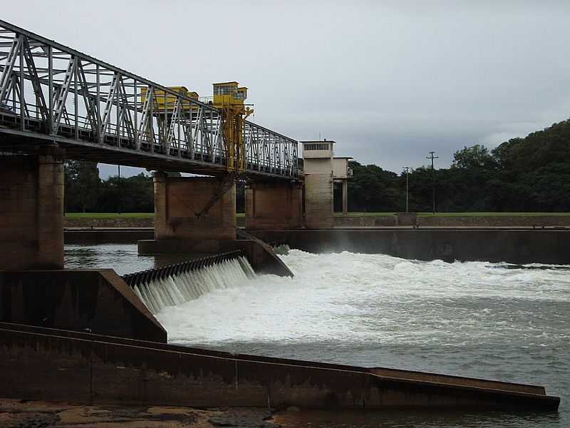 CACHOEIRA DO SUL-RS-PONTE DE FERRO SOBRE A BARRAGEM DO FANDANGO-FOTO:PCRAPAKI  - CACHOEIRA DO SUL - RS