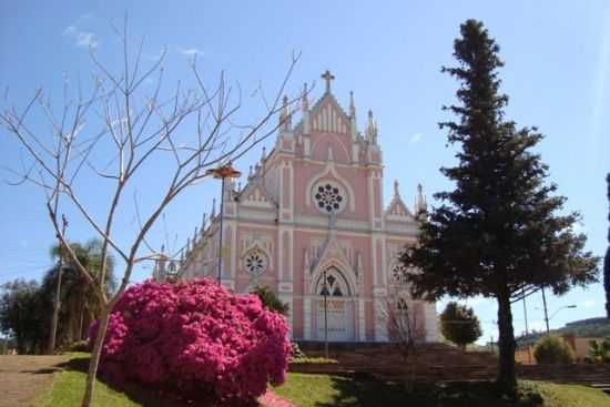 VISTA DA PRAA E IGREJA SO LUIZ, POR LAURO FINATTO - CASCA - RS