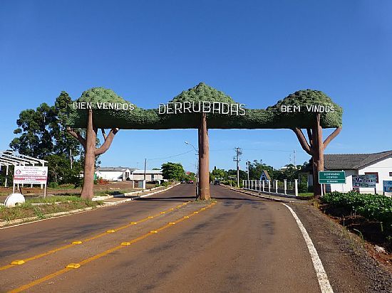 DERRUBADAS-RS-PRTICO DE ENTRADA DA CIDADE-FOTO:UBIRAJARA BUDDIN CRUZ - DERRUBADAS - RS