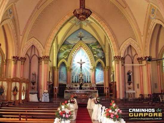 INTERIOR DA IGREJA MATRIZ SANTO ANTNIO DE GUAPOR, POR CAMINHOS DE GUAPOR - GUAPOR - RS