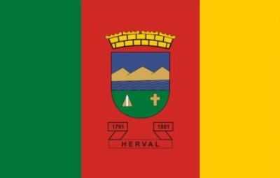 BANDEIRA DO MUNICIPIO DE HERVAL, POR INOCENCIO NUNES - HERVAL - RS