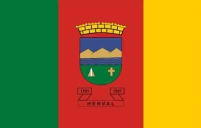 BANDEIRA DO MUNICIPIO DE HERVAL, POR INOCENCIO NUNES - HERVAL - RS