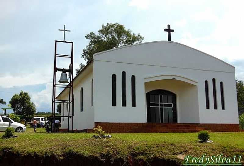 IBIRAPUIT-RS-CAPELA DE SO PEDRO NA COMUNIDADE DE QUEBRA DENTES-FOTO:FREDY SILVA - IBIRAPUIT - RS