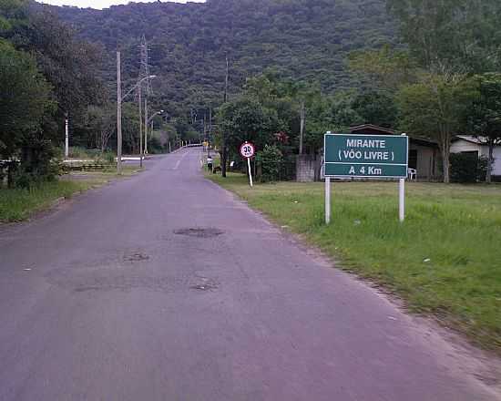 ENTRADA PARA O MORRO DA BORSSIA EM OSRIO-RS-FOTO:ARCHIMEDES - OSRIO - RS