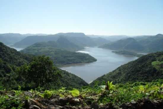 VISTA PARA ALAGUE DA UHDF, PINHAL GRANDE, POR JOABEL BARBIERI - PINHAL GRANDE - RS