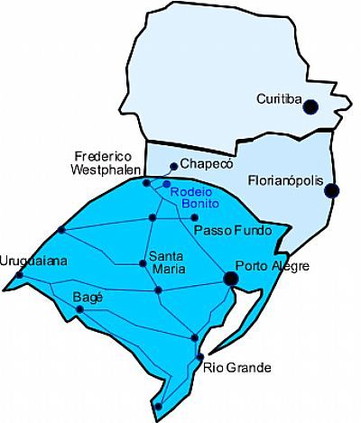 MAPA DE LOCALIZAA - RODEIO BONITO - RS