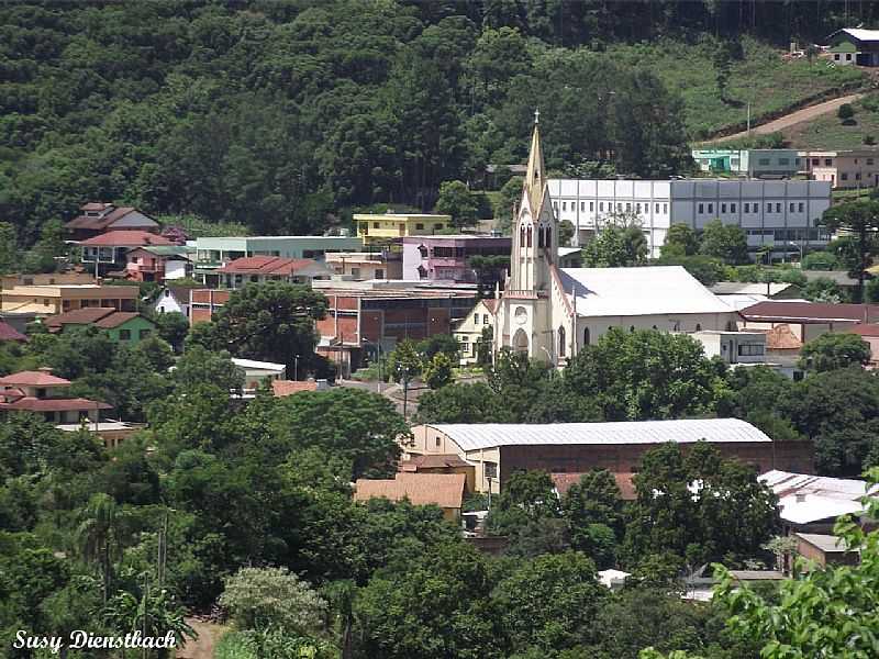 SANTA MARIA DO HERVAL-RS-VISTA DO CENTRO DA CIDADE-FOTO:SUSY DIENSTBACH - SANTA MARIA DO HERVAL - RS