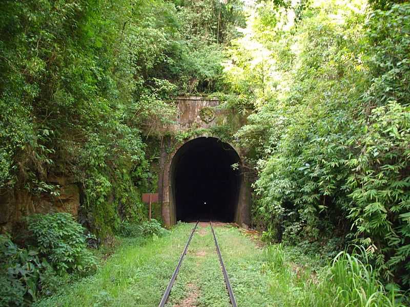 SANTA TEREZA-RS-TNEL DA LINHA FERROVIRIA-FOTO:PHEYLMANN - SANTA TEREZA - RS