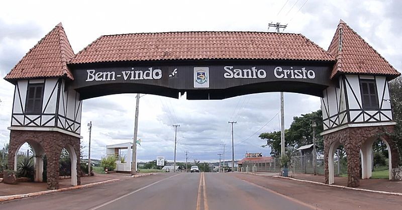 SANTO CRISTO-RS-PRTICO DE ENTRADA-FOTO:WWW.VIDANOSUL.COM.BR - SANTO CRISTO - RS