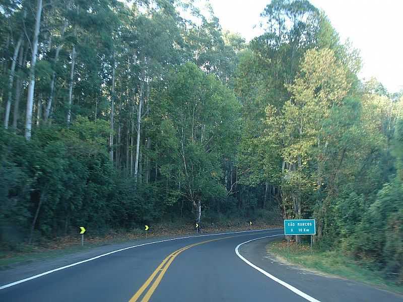 SO MARCOS-RS-RODOVIA BR-116 CHEGANDO NA CIDADE-FOTO:CICERO R MACIEL - SO MARCOS - RS