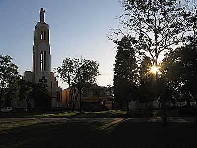 IGREJA MATRIZ-ENTARDECER-FOTO:JULIO MEDINA  - SO PEDRO DO SUL - RS