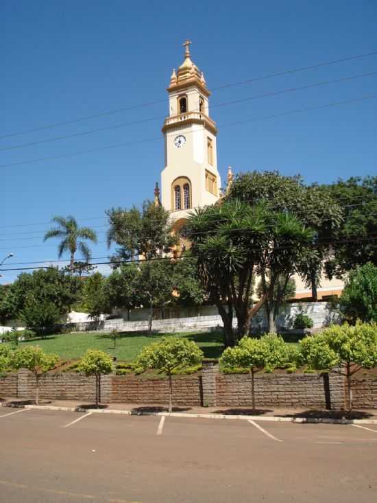 VISTA IGREJA ENTRE AS RVORES, POR VERENA BUSATTO - SEVERIANO DE ALMEIDA - RS