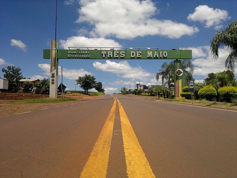 TRS DE MAIO-RS-PRTICO DE ENTRADA DA CIDADE-FOTO:FACEBOOK - TRS DE MAIO - RS