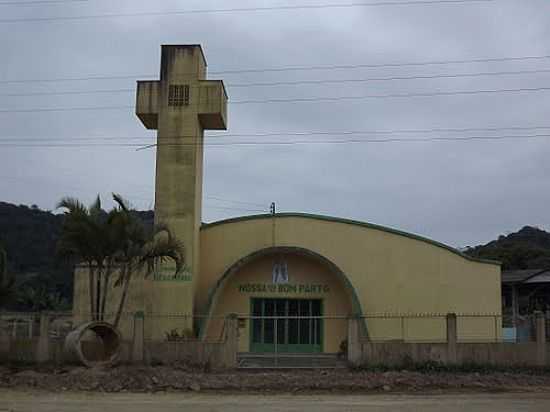 IGREJA DE N.SRA.DO BOM PARTO NA COMUNIDADE DO RIO DO MORRO EM ARAQUARI-SC-FOTO:SARGENTO.A@C2 - ARAQUARI - SC