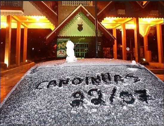 CRIATIVIDADE NA NEVE(22/07/2013)EM CANOINHAS-SC-FOTO:JOHNATAN FUSKA LEONCIO - CANOINHAS - SC