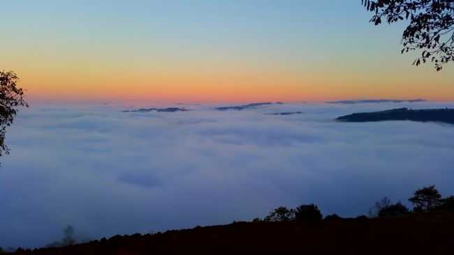 CARTO POSTAL DE CORONEL FREITAS VISTA PARA O RIO CHAPECO.  AMANHECER, POR JEAN CARLOS FERRARI - CORONEL FREITAS - SC