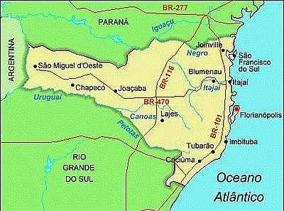 MAPA DE LOCALIZAO - ITAJA - SC