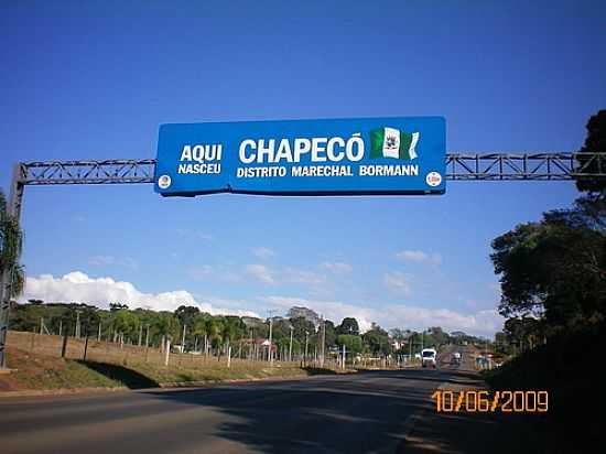 PLACA DISTRITO DE MARECHAL BORMAN - FOTO POR ELTONSTRADA  - MARECHAL BORMANN - SC