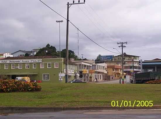 TREVO DE ACESSO NA BR-116 EM MONTE CASTELO-SC-FOTO:JAIR TEIXEIRA - MONTE CASTELO - SC