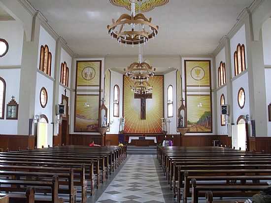 MORRO DA FUMAA-SC-INTERIOR DA IGREJA DE SO ROQUE-FOTO:JOS CARMINATTI - MORRO DA FUMAA - SC