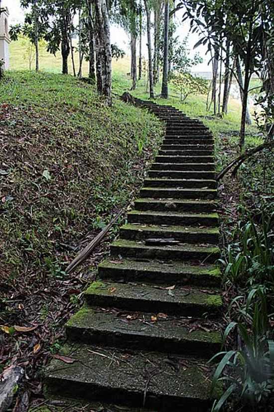 ESCADARIA PARA UMA CAPELINHA EM NOVA TRENTO-SC-FOTO:SANDRO SALOMON - NOVA TRENTO - SC