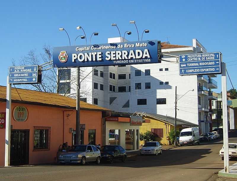 PONTE SERRADA-SC-PRTICO DE ENTRADA DA CIDADE-FOTO:AURI BRANDO - PONTE SERRADA - SC
