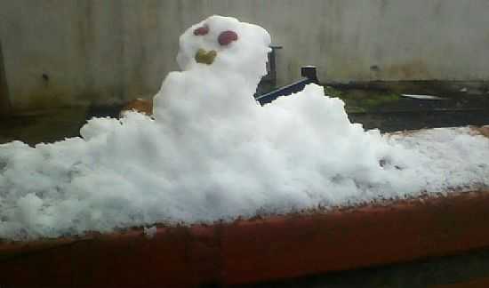 BONECO DE NEVE(22/07/2013)EM SO CRISTVO DO SUL-SC-FOTO:WAGNER KUSTER - SO CRISTVO DO SUL - SC