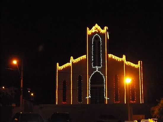 IGREJA BATISTA VISTA NOTURNA NO NATAL-FOTO:REINALDOATAIDE - NOVA CANA - BA