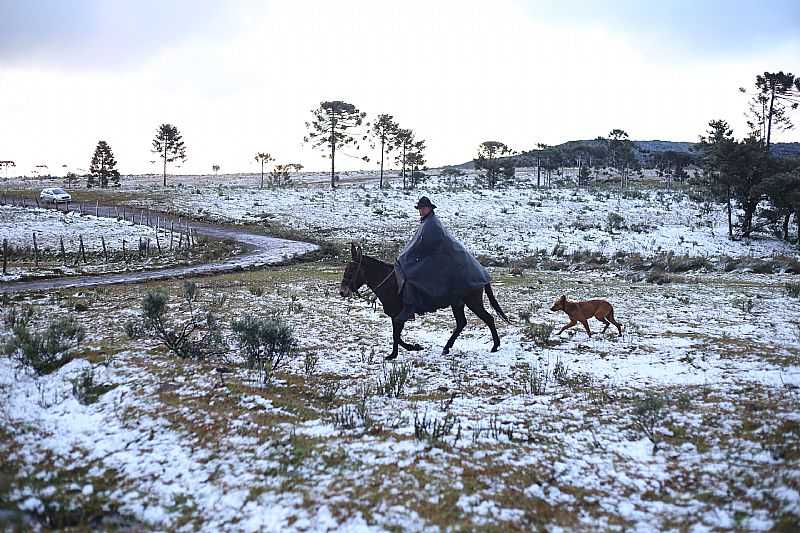 IMAGENS DA LOCALIDADE DE MORRO DA IGREJA EM URUBICI/SC COM QUEDA DE NEVE EM JULHO/2021 - URUBICI - SC