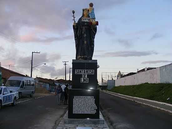 IMAGEM DE SANTA ROSA NA ENTRADA DA CIDADE-FOTO:LUCIANO OTVIO - SANTA ROSA DE LIMA - SE