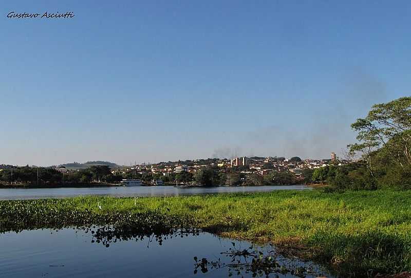 BARRA BONITA-SP-O RIO TIET E A CIDADE-FOTO:GUSTAVO_ASCIUTTI - BARRA BONITA - SP