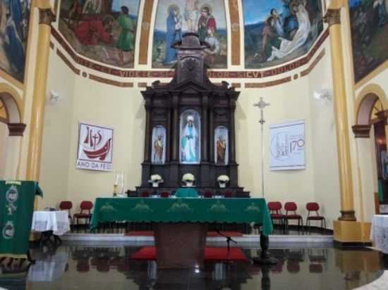 INTERIOR DA IGREJA MATRIZ., POR GUILHERME TROMBINI - BROTAS - SP