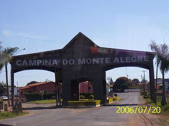 PORTAL DE ENTRADA-FOTO:LUZIACRUZFRATA  - CAMPINA DO MONTE ALEGRE - SP